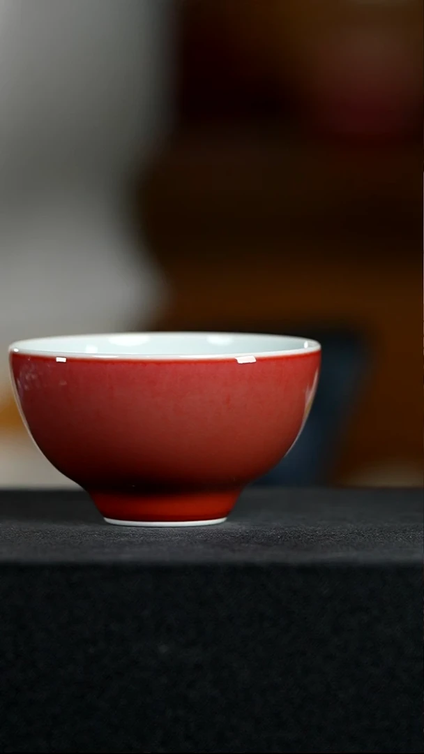 豇豆红桃心杯082