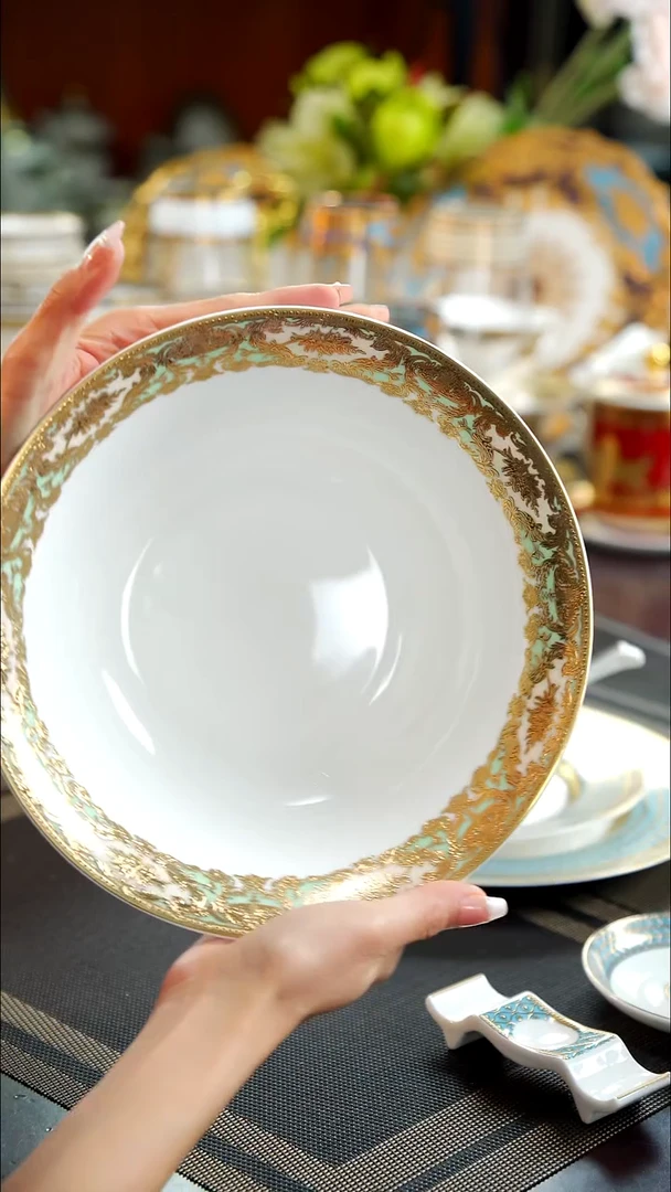 瓷片9英寸汤碗  1个