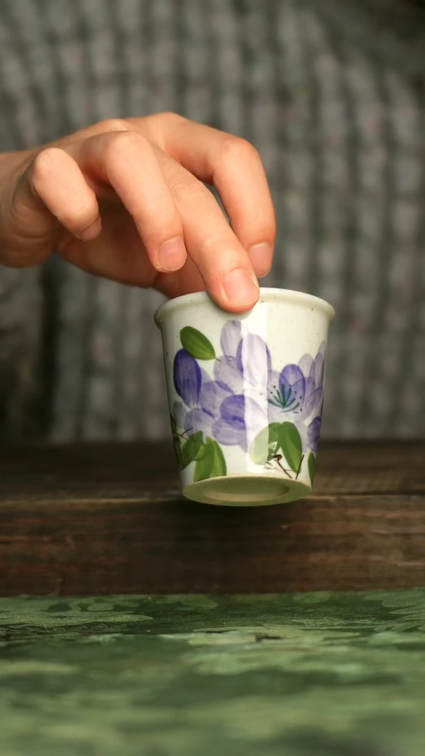 陶瓷青诗集手工手绘瓷器