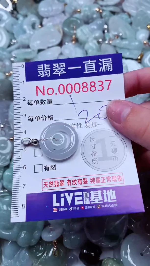 吊坠(不含链)未镶嵌翡翠8837