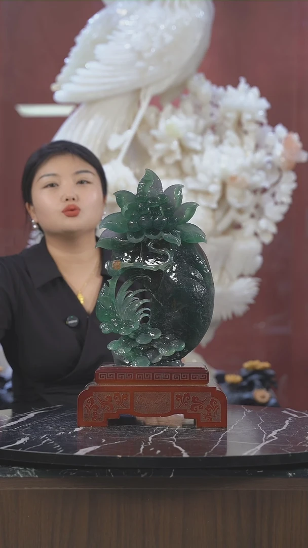 玉居家商务高端玉雕摆件