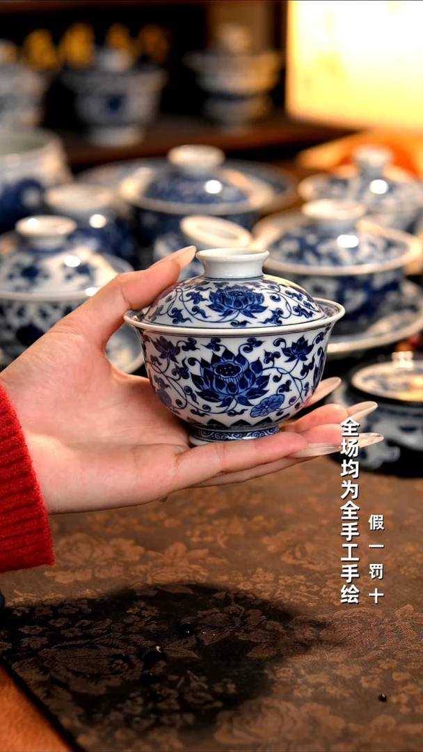 景德镇全手工手绘柴窑茶器福利