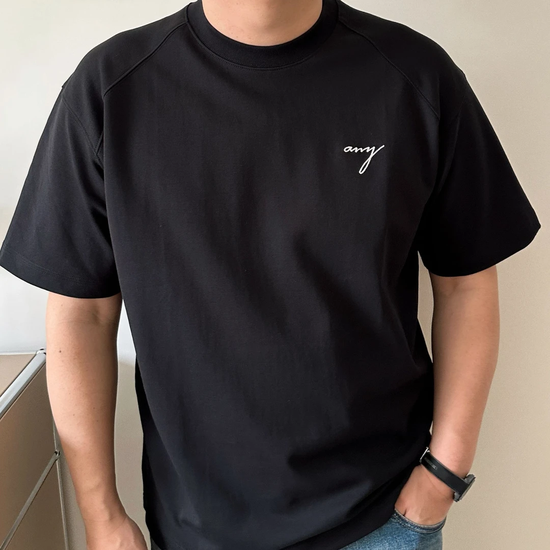 大依无忧大码男装夏季简约字母胖子加肥加大男士圆领短袖t恤半袖