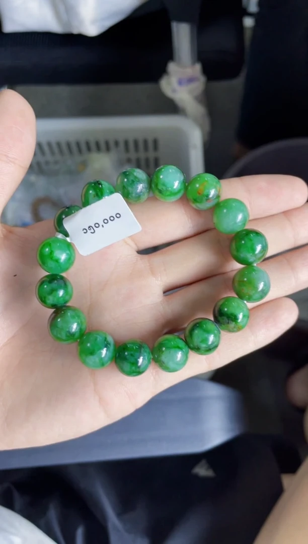 未镶嵌定制翡翠珠串 卡13+