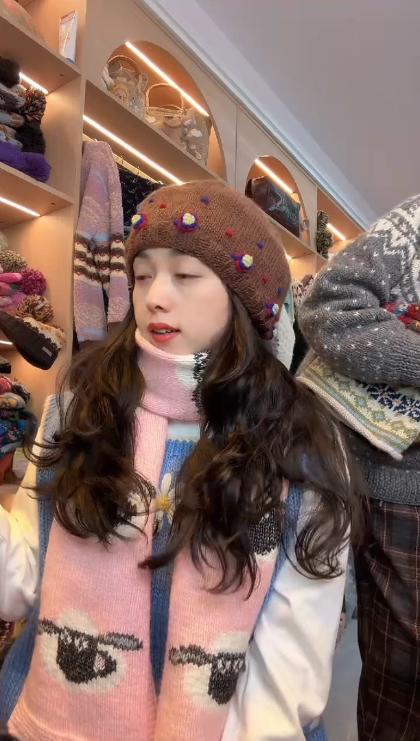 纯棉左****爱百羊毛贝雷帽A191