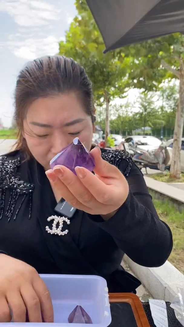未镶嵌珠宝半成品水晶紫水晶柱子D669多样性发其一