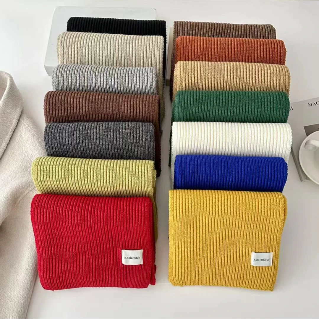 099冬季喜庆加厚毛线围巾