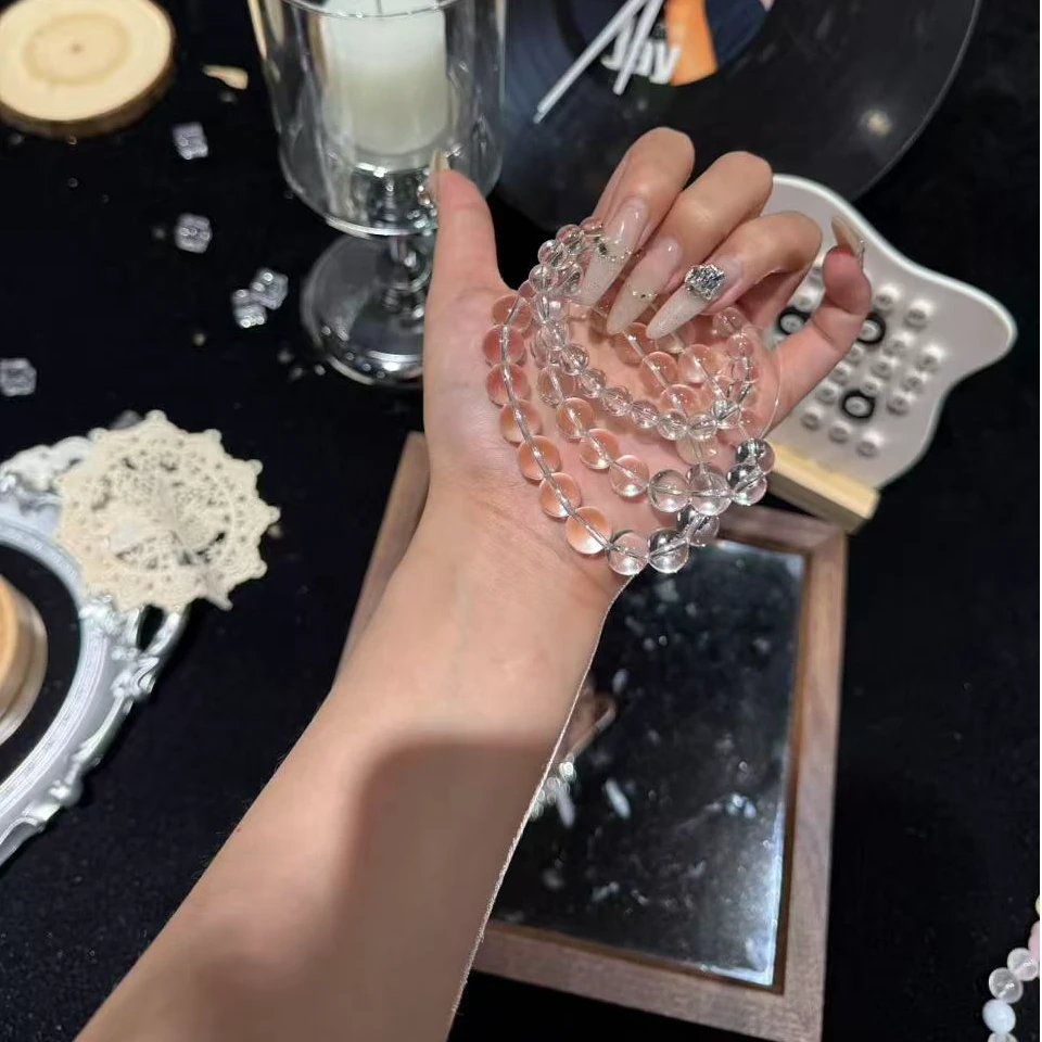 ZB天然白水晶素串手链—多样性发其一