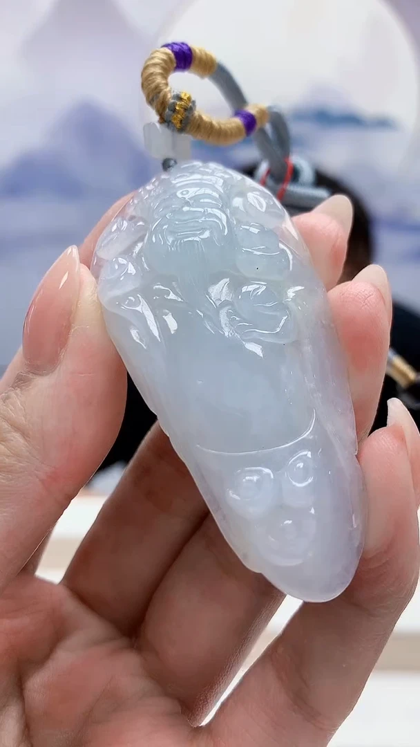 未镶嵌定制翡翠5060MM-毛货挂件99