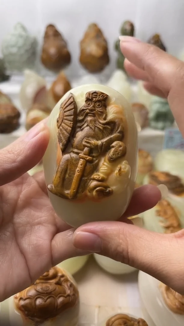 石材古青石棉纹正常不退换钟馗