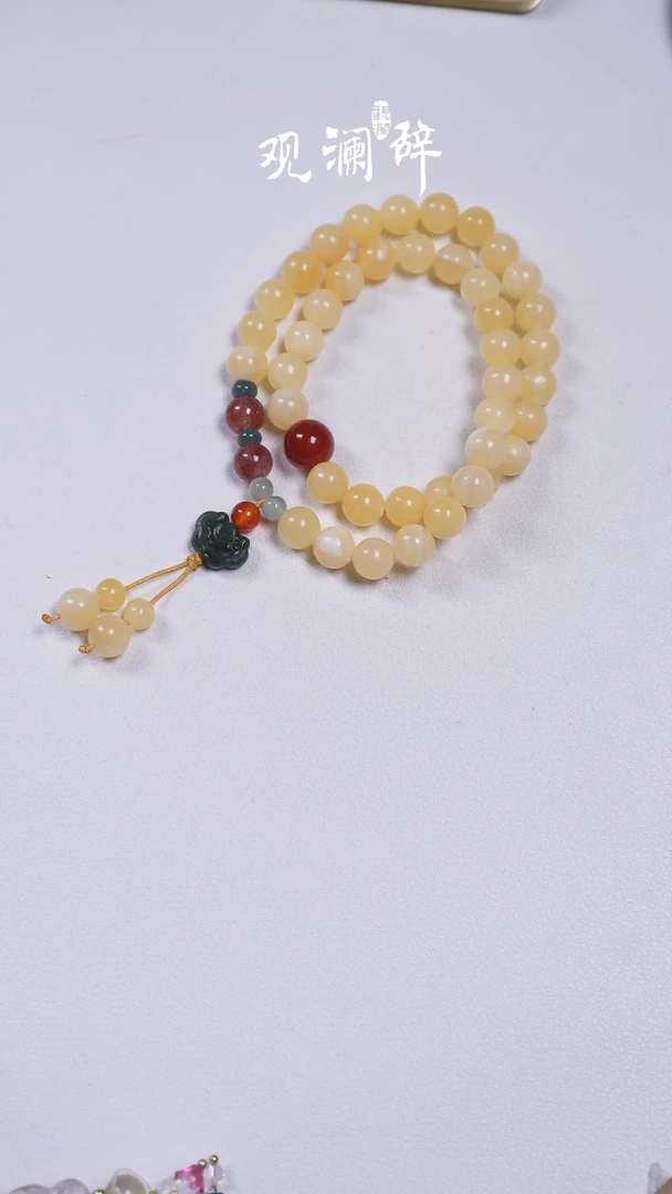 【闪购商品】石英质玉（金丝玉）手链未镶嵌手链