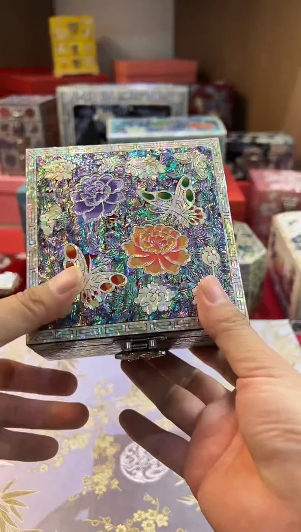 静红底白边·微瑕·弘贝雅螺钿漆器文化馆