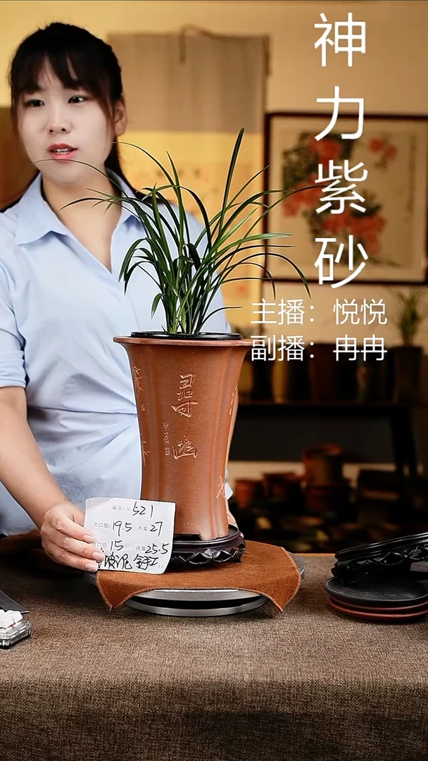 紫砂花盆花卉工艺521+s