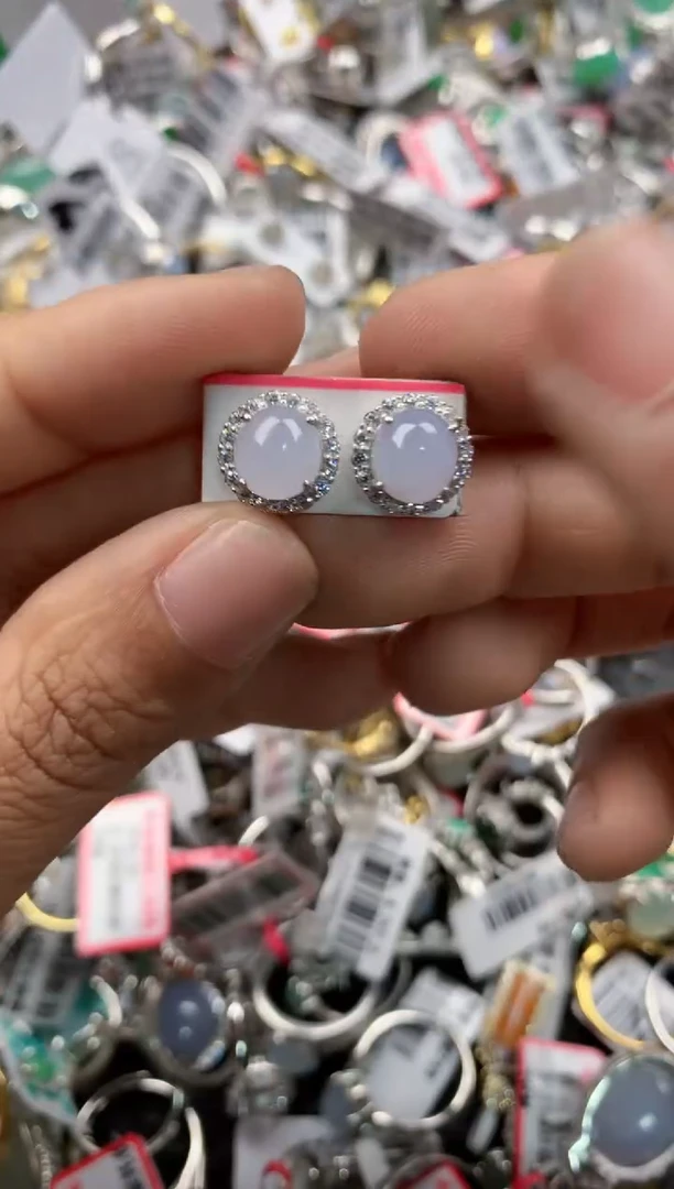 银S925镶嵌戒指翡翠14-14-14       3