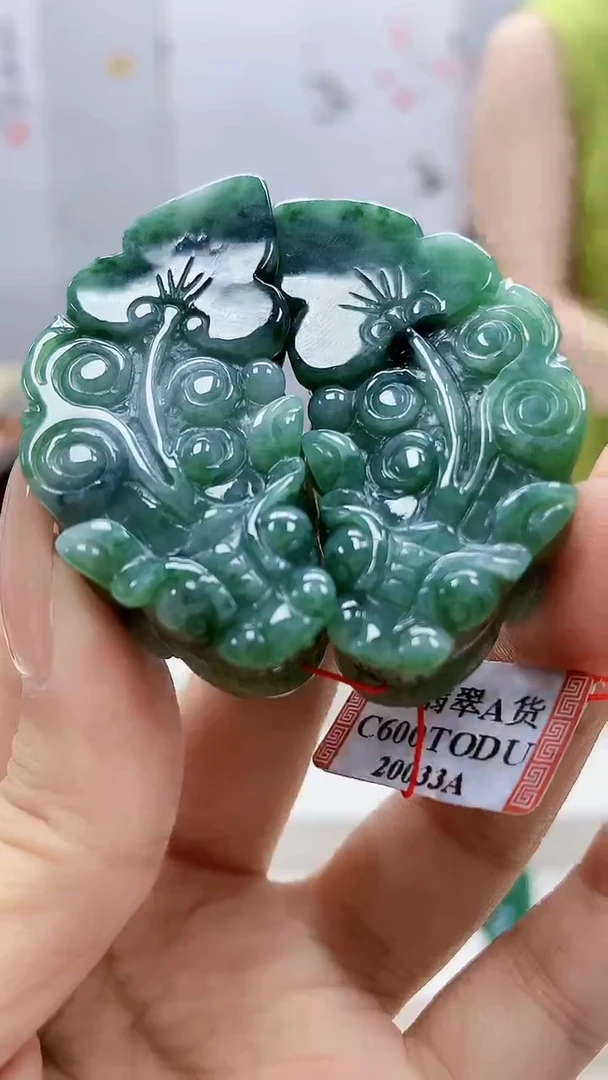 定制翡翠未镶嵌4852xx-毛货挂件32