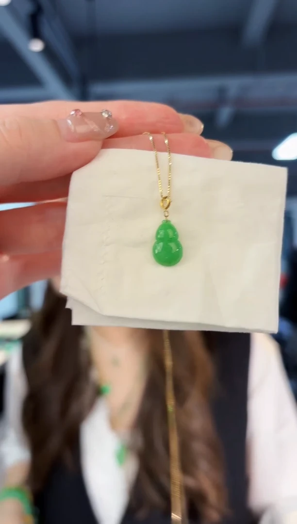 【闪购商品】翡翠吊坠(不含链)18K金镶嵌 缅料A货/支持复检/一件