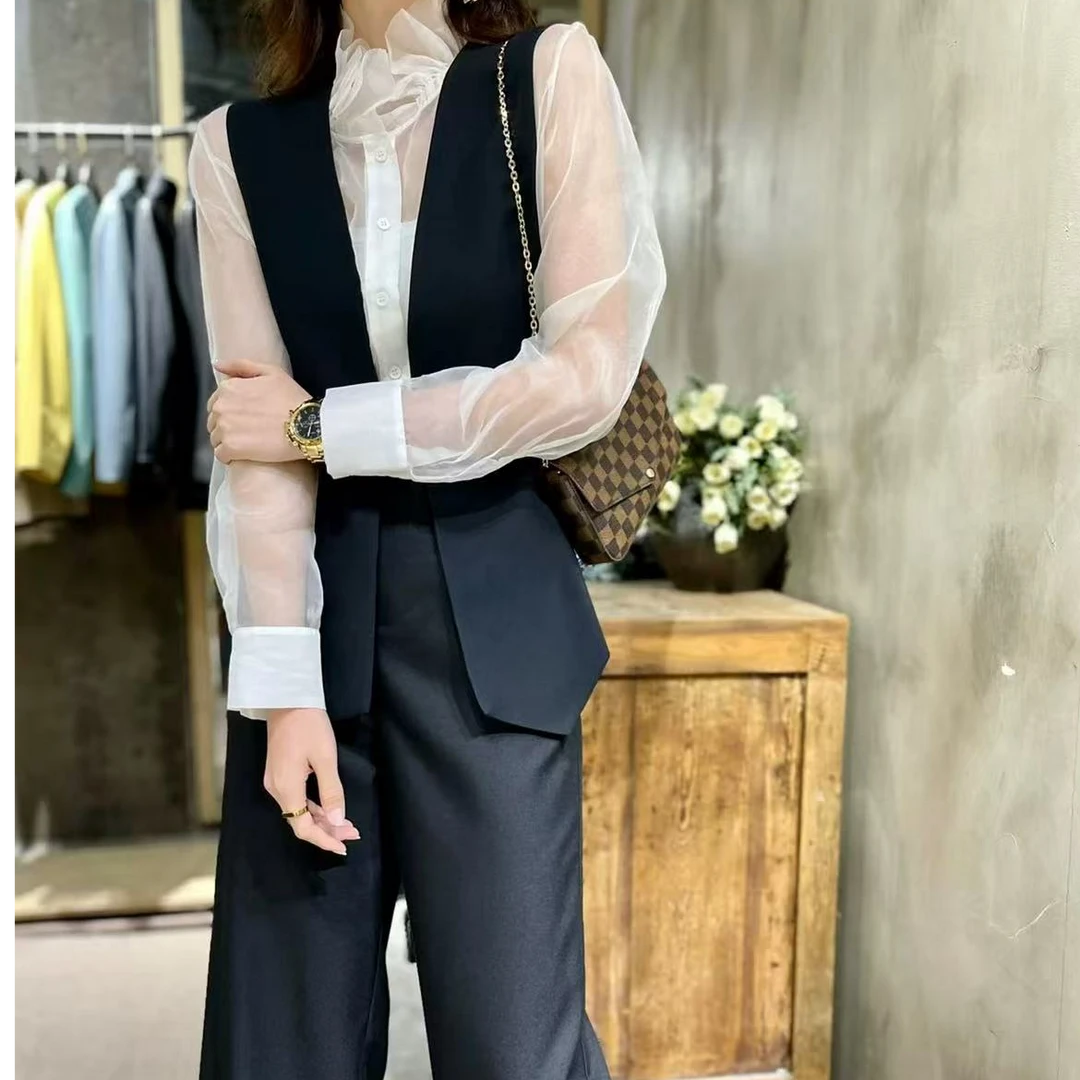 复古新中式缎面高级感重工刺绣(双面穿)马甲H4420