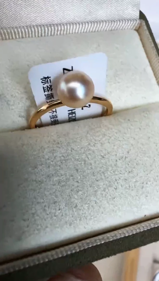 海水珍珠银S925镶嵌戒指戒指