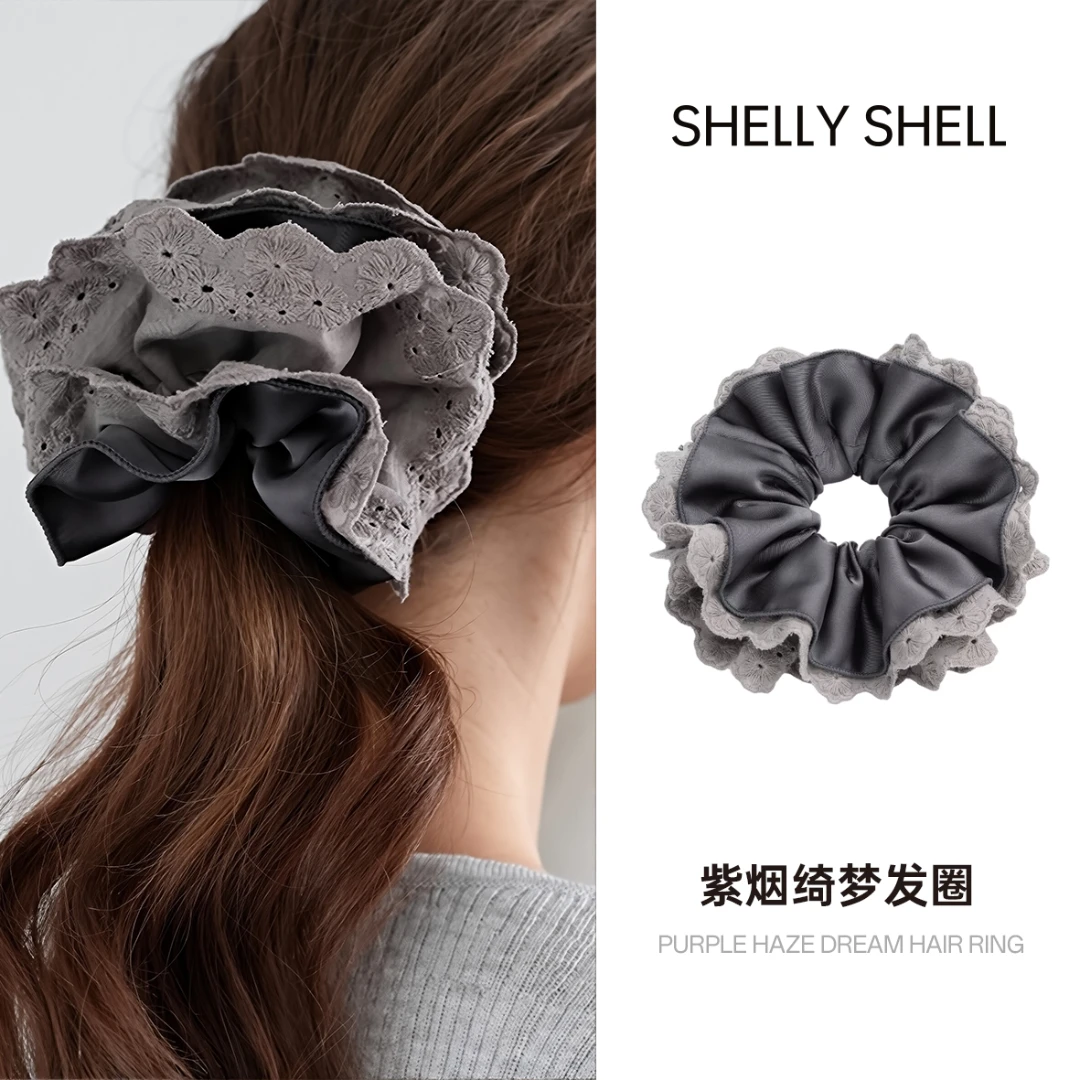 Shelly Shell紫烟绮梦发圈 小众气质时尚简约
