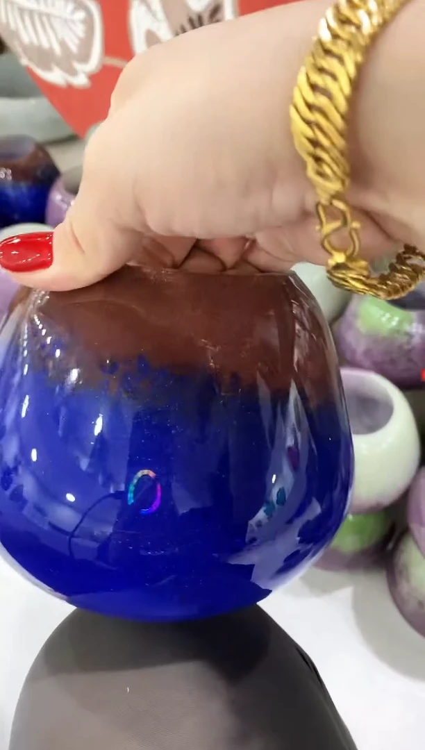 慕忆家手作琉璃花瓶瑕