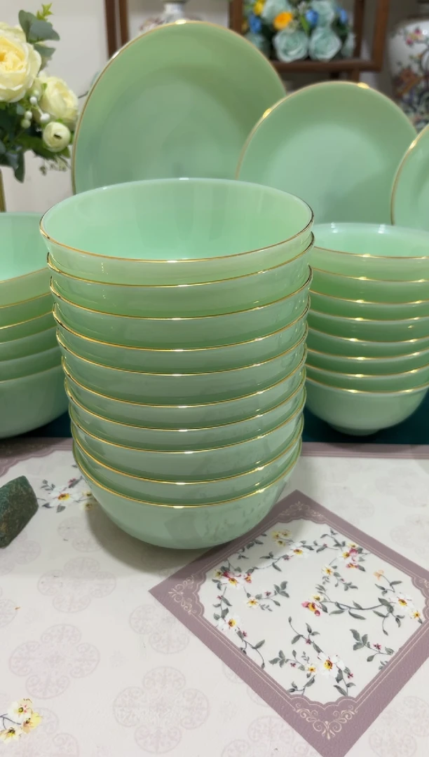 5.5英寸玉瓷碗10个口径13.8厘米