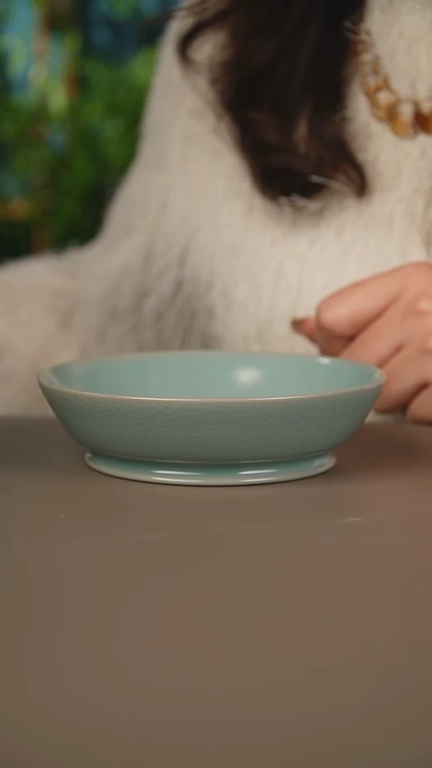 仿古天青小圆洗微暇