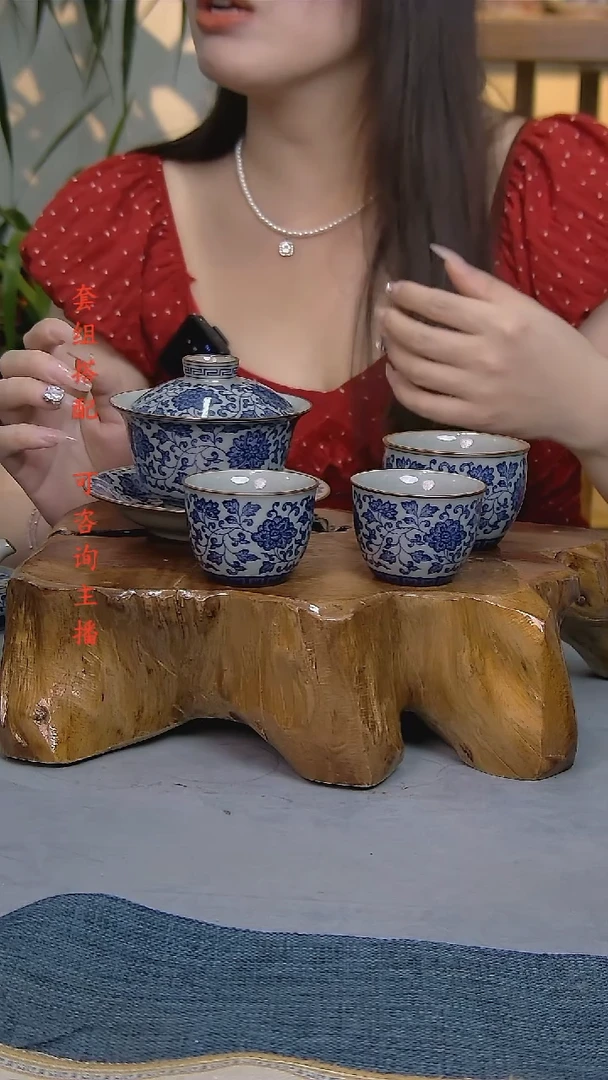 简装家用款4件套 老陶泥开片纹陶瓷茶具