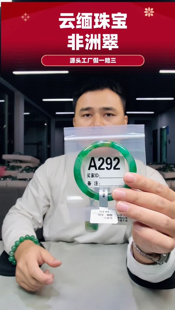 未镶嵌手镯石英质玉（非洲翠）59圈口A292