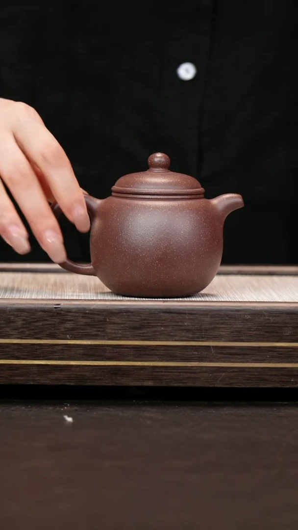 茶壶紫砂梨皮紫泥 匏尊  赵