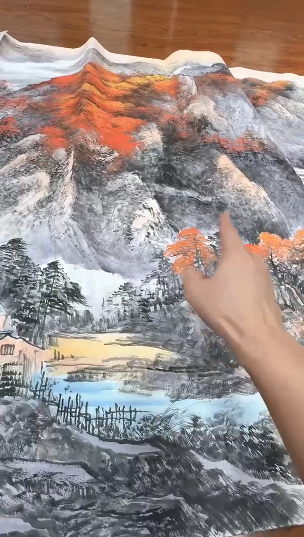 国画天**明孙桂国老师作品，带合影证书16-8