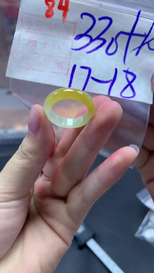 未镶嵌定制翡翠戒圈17-18#340毛货需精细抛光
