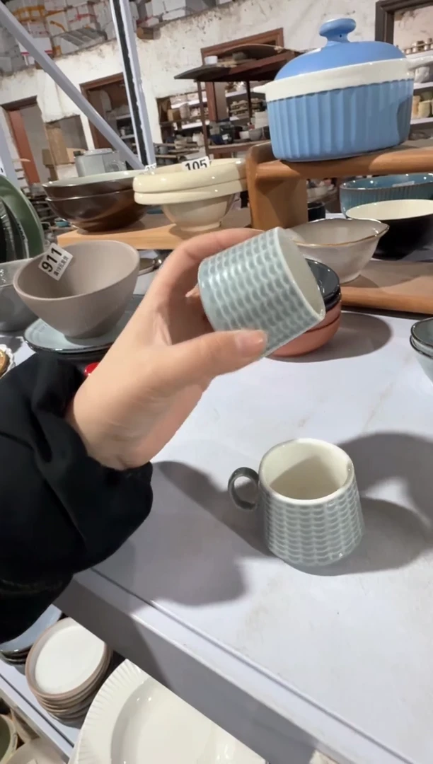 【闪购商品】碗微瑕（2件套）鱼鳞小杯子