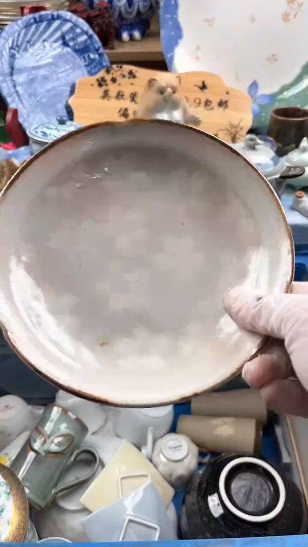 瓷片桃**酱英哥歌瓷器满19.9包邮