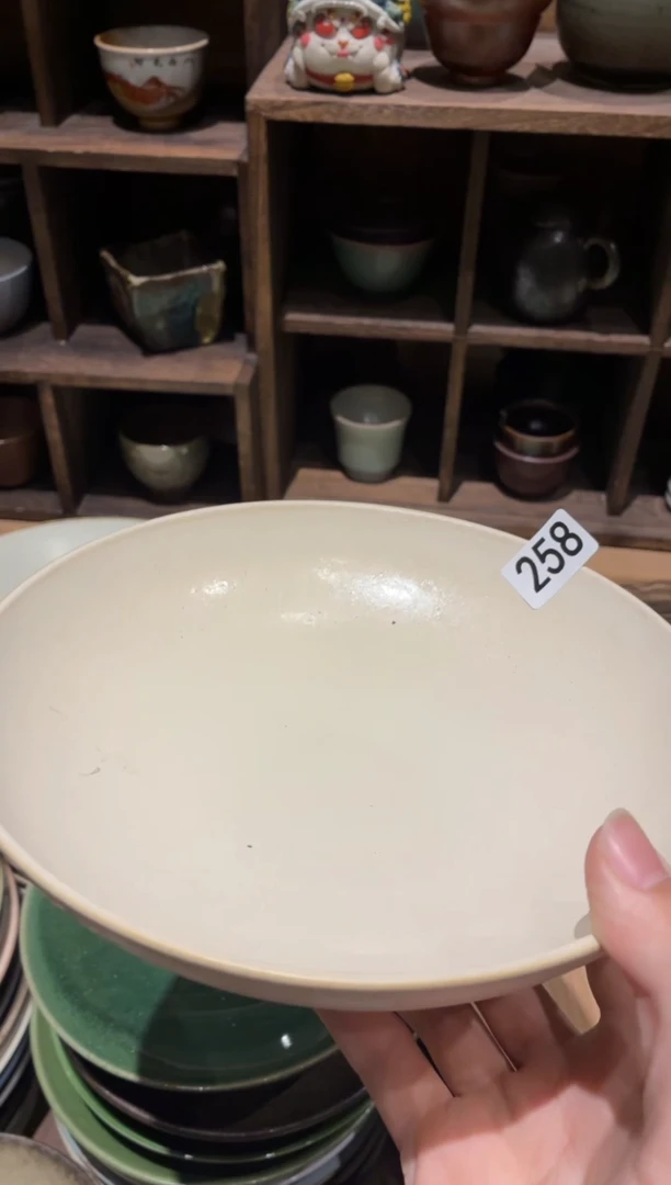 瓷片九*_258微瑕定白深菜盘1个