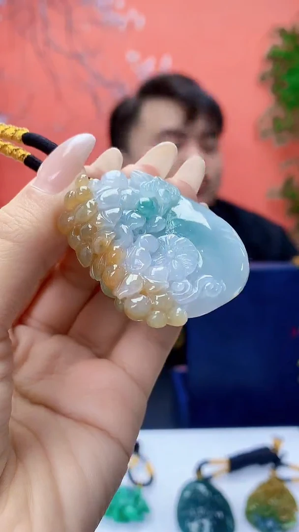 未镶嵌定制翡翠5060ty-毛货挂件98