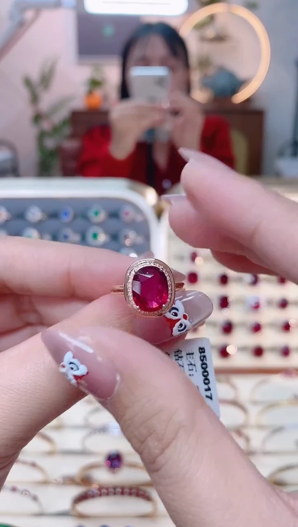 【闪购商品】碧玺18K金戒指18K金镶嵌1