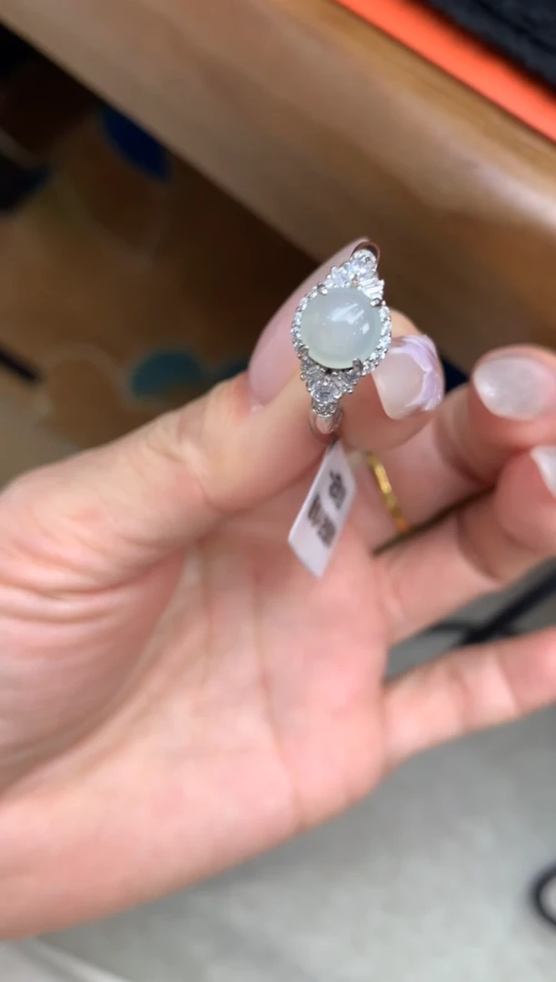 【闪购商品】翡翠戒指银S925镶嵌戒指