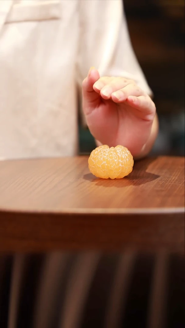 未镶嵌石英质玉珠宝奇石橘子