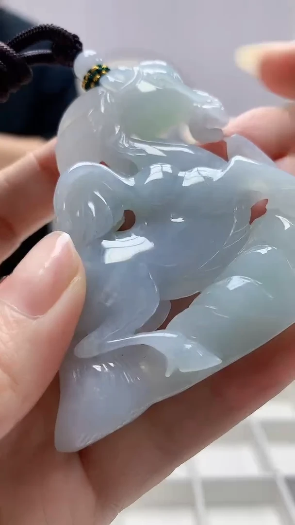 定制翡翠未镶嵌4917DD-毛货挂件98