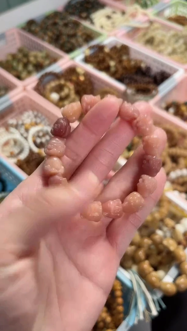 【闪购商品】菩提根/象牙果手串菩提根粉色凤九单圈