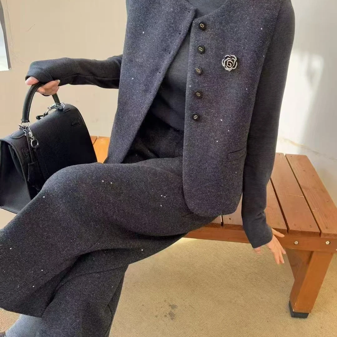 2025新款早春氛围感轻奢气质女神复古马甲女装马甲三件套