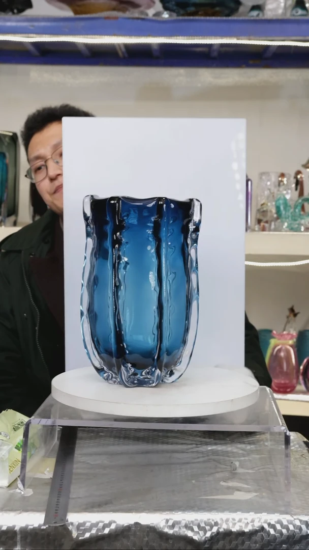 【闪购商品】琉璃【幻彩】高27精品琉璃正常手工痕迹