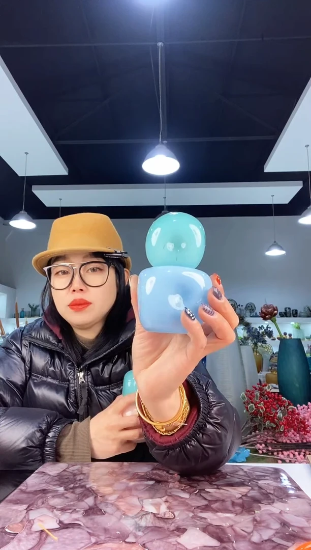 【闪购商品】琉璃慕忆家花瓶一套