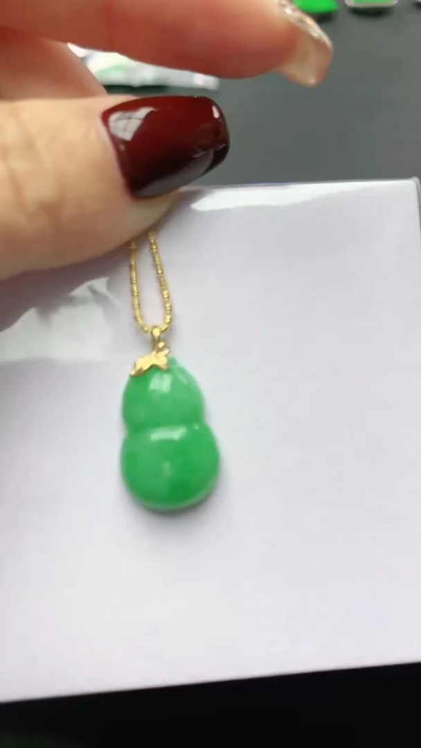 【闪购商品】翡翠颈饰18K金镶嵌赠礼盒证书