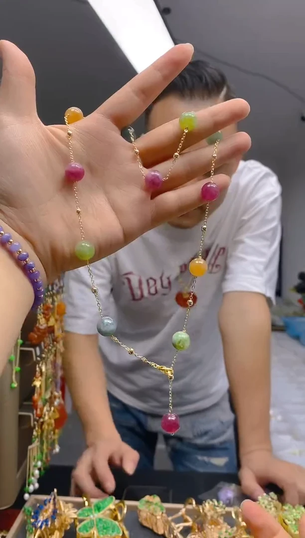 【闪购商品】碧玺耳饰合金021锁骨链