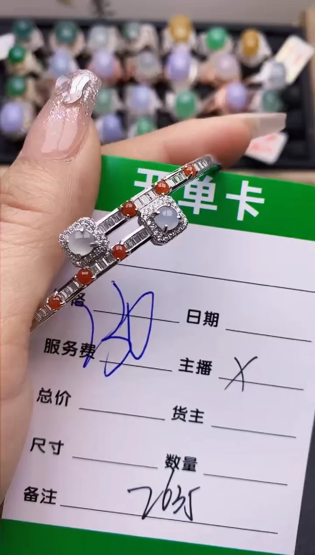 【闪购商品】翡翠戒指银S925镶嵌2635