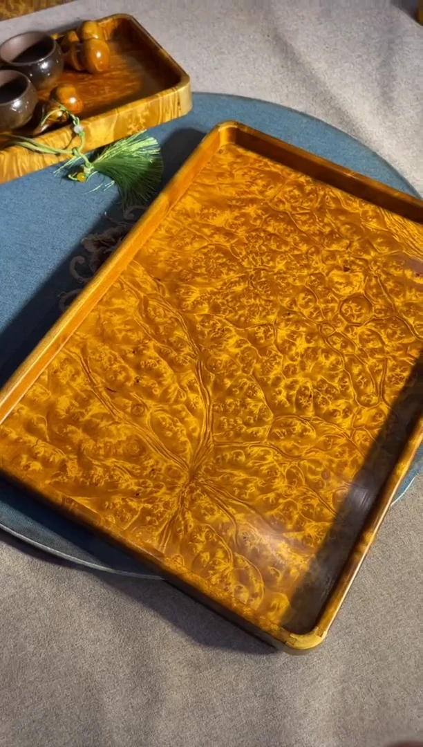 乌木类成套家具超大瘤疤茶盘 10