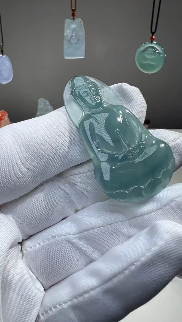 吊坠(不含链)未镶嵌翡翠观音