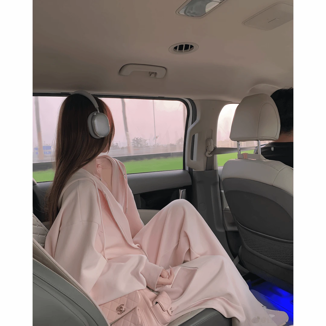 奶乎乎大卫衣套组粉色连帽卫衣长袖外套女宽松阔腿裤休闲裤新款