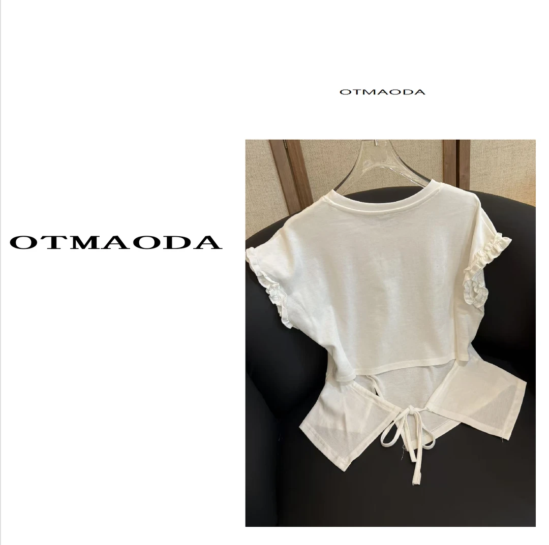 【南瓜定制】N1536-新款设计感无袖圆领好看气质型T恤